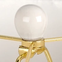 White Ceramic Table Lamp with 3D Flowers