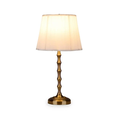 Gold Metal Bamboo Table Lamp
