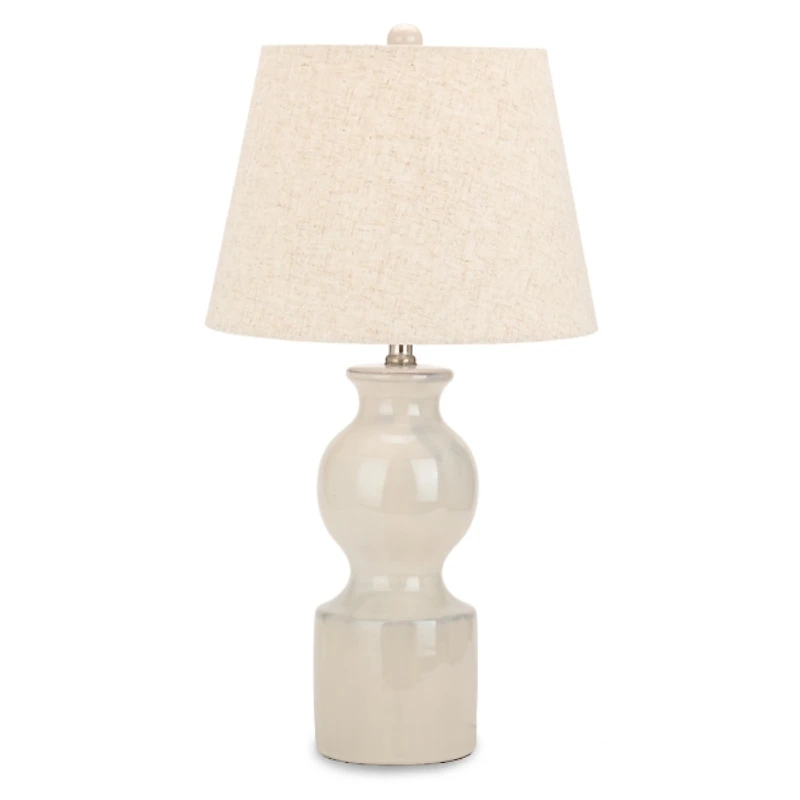 Cream Stacked Ceramic Table Lamp