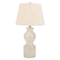 Cream Stacked Ceramic Table Lamp