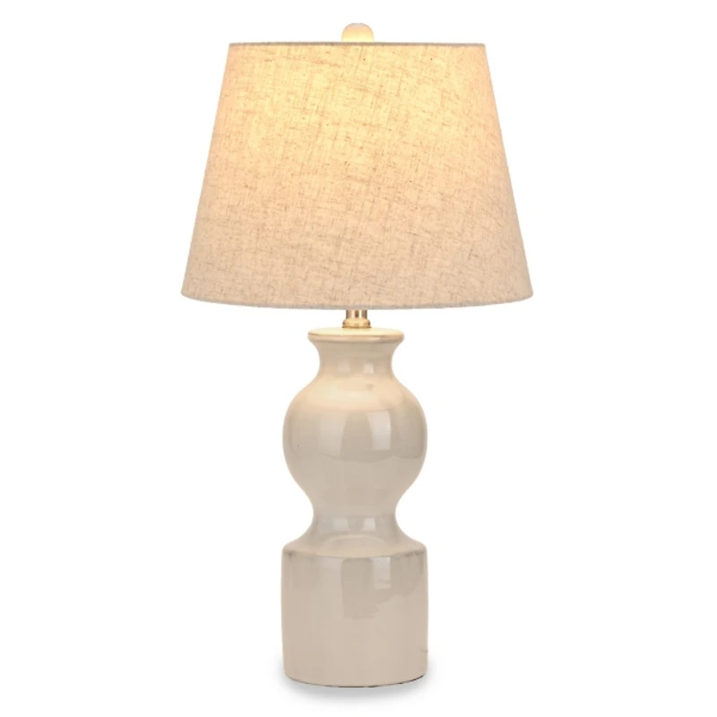 Cream Stacked Ceramic Table Lamp