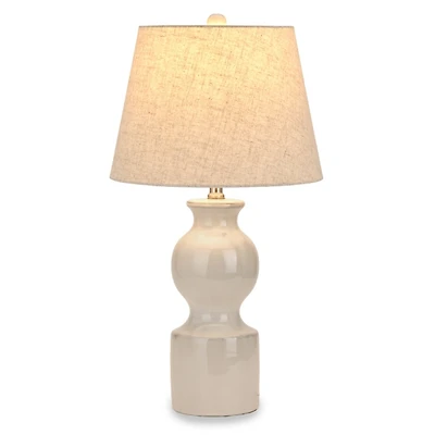 Cream Stacked Ceramic Table Lamp