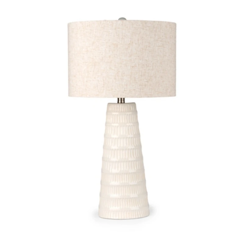 Cream Tapered Ceramic Table Lamp