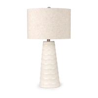 Cream Tapered Ceramic Table Lamp