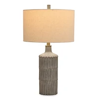 Piza Distressed Gray Table Lamp