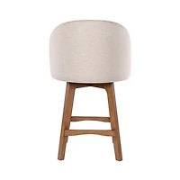 Garet Cream Upholstered Swivel Counter Stool