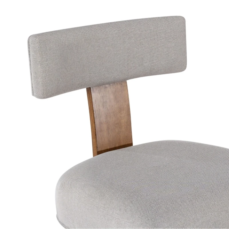 Thalia Gray Upholstered T-Back Bar Stool