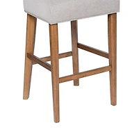 Thalia Gray Upholstered T-Back Bar Stool