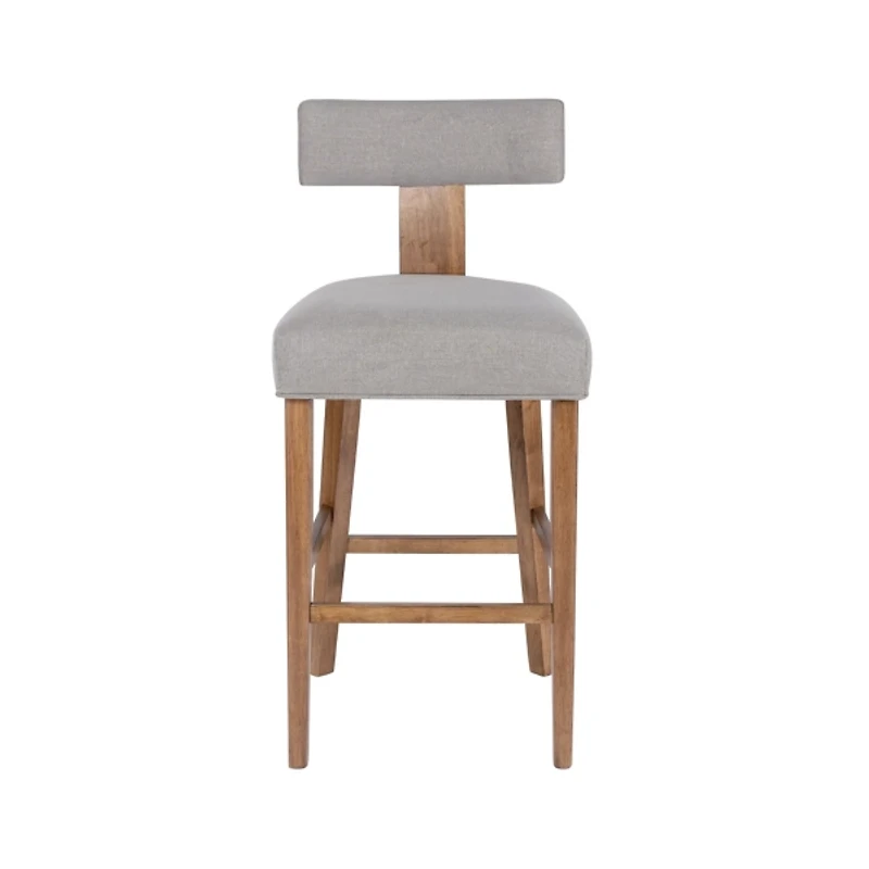 Thalia Gray Upholstered T-Back Bar Stool