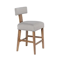 Thalia Gray Upholstered T-Back Counter Stool