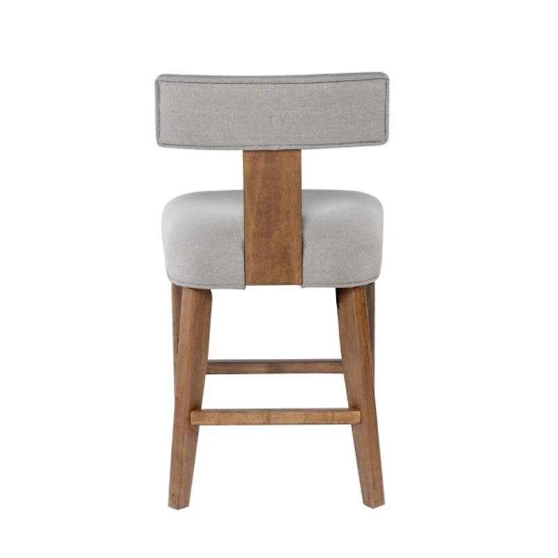 Thalia Gray Upholstered T-Back Counter Stool