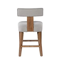 Thalia Gray Upholstered T-Back Counter Stool