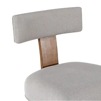 Thalia Gray Upholstered T-Back Counter Stool