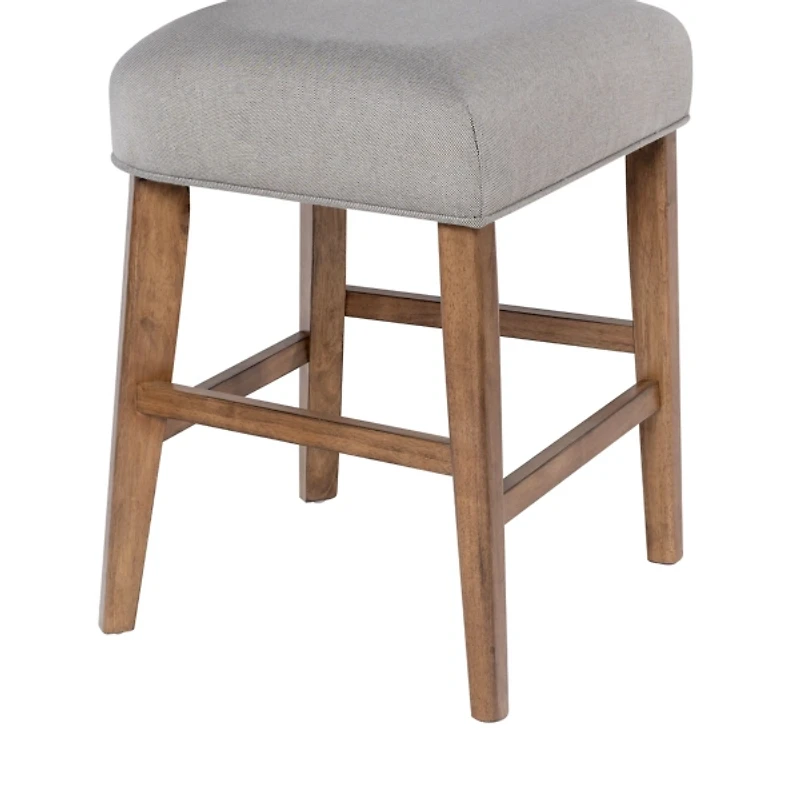 Thalia Gray Upholstered T-Back Counter Stool
