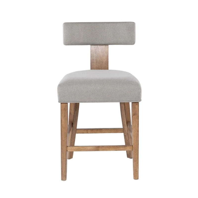 Thalia Gray Upholstered T-Back Counter Stool