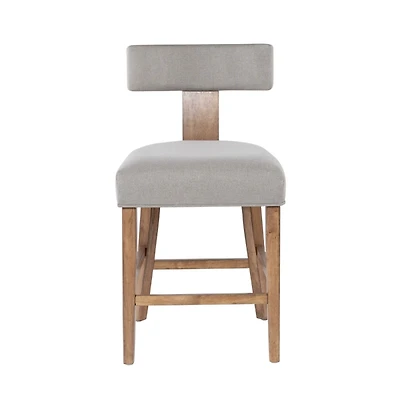 Thalia Gray Upholstered T-Back Counter Stool