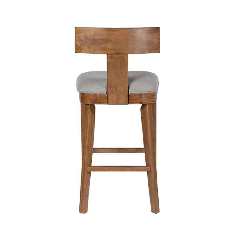 Theodora Gray Upholstered T-Back Bar Stool