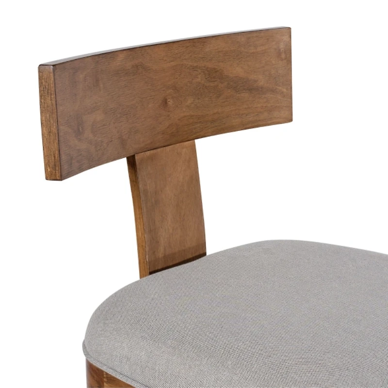 Theodora Gray Upholstered T-Back Bar Stool