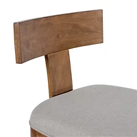 Theodora Gray Upholstered T-Back Bar Stool