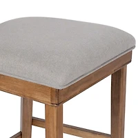 Theodora Gray Upholstered T-Back Bar Stool