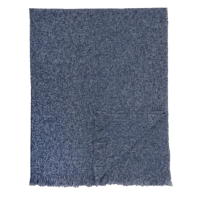 Navy Beyond Soft Fringe Throw