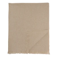 Oatmeal Beyond Soft Fringe Throw