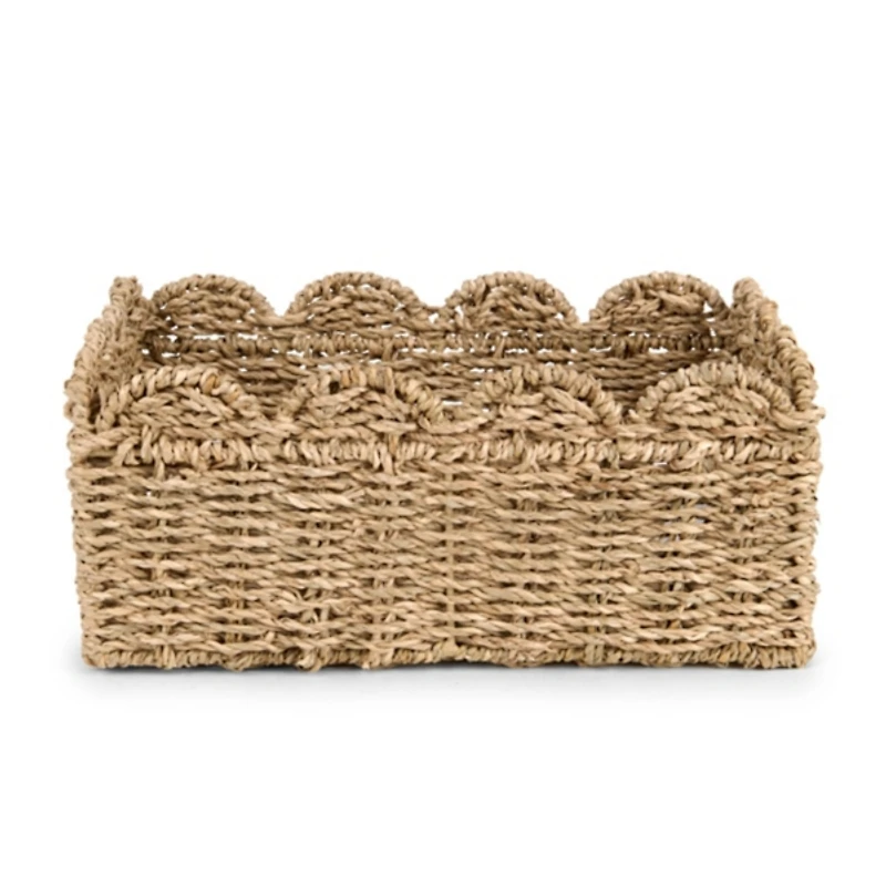 Seagrass Scalloped Basket