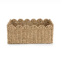 Large Seagrass Scalloped Basket