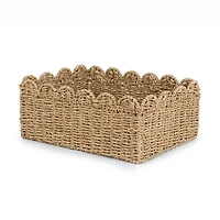 Large Seagrass Scalloped Basket