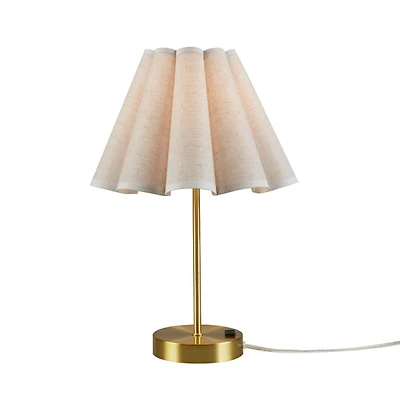 Chique Gold Metal Charging Table Lamp