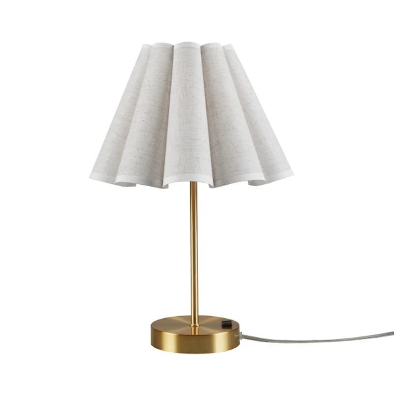 Chique Gold Metal Charging Table Lamp