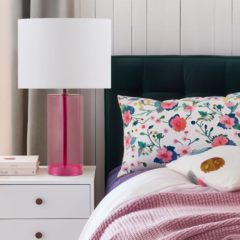 Pink Glass Neonova Table Lamp