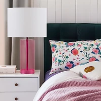 Pink Glass Neonova Table Lamp