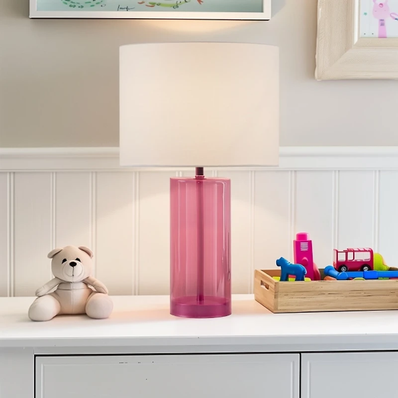 Pink Glass Neonova Table Lamp