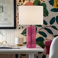 Pink Glass Neonova Table Lamp
