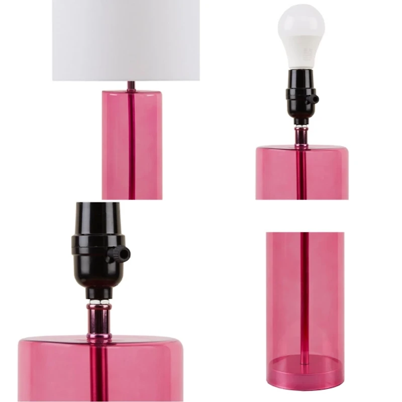 Pink Glass Neonova Table Lamp