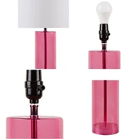 Pink Glass Neonova Table Lamp