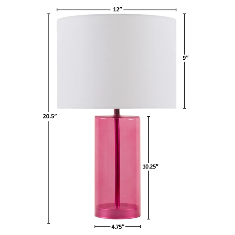 Pink Glass Neonova Table Lamp