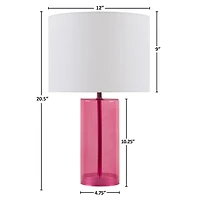 Pink Glass Neonova Table Lamp