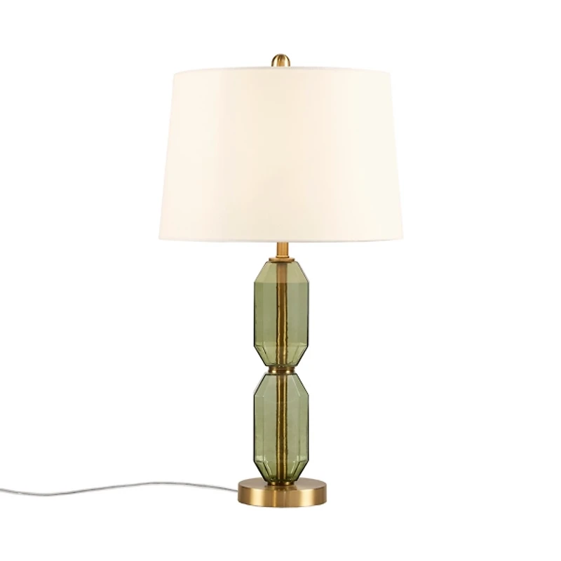 Green Zirconia Faceted Glass Table Lamp