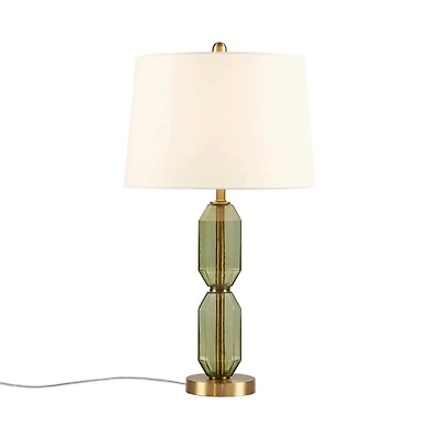 Green Zirconia Faceted Glass Table Lamp