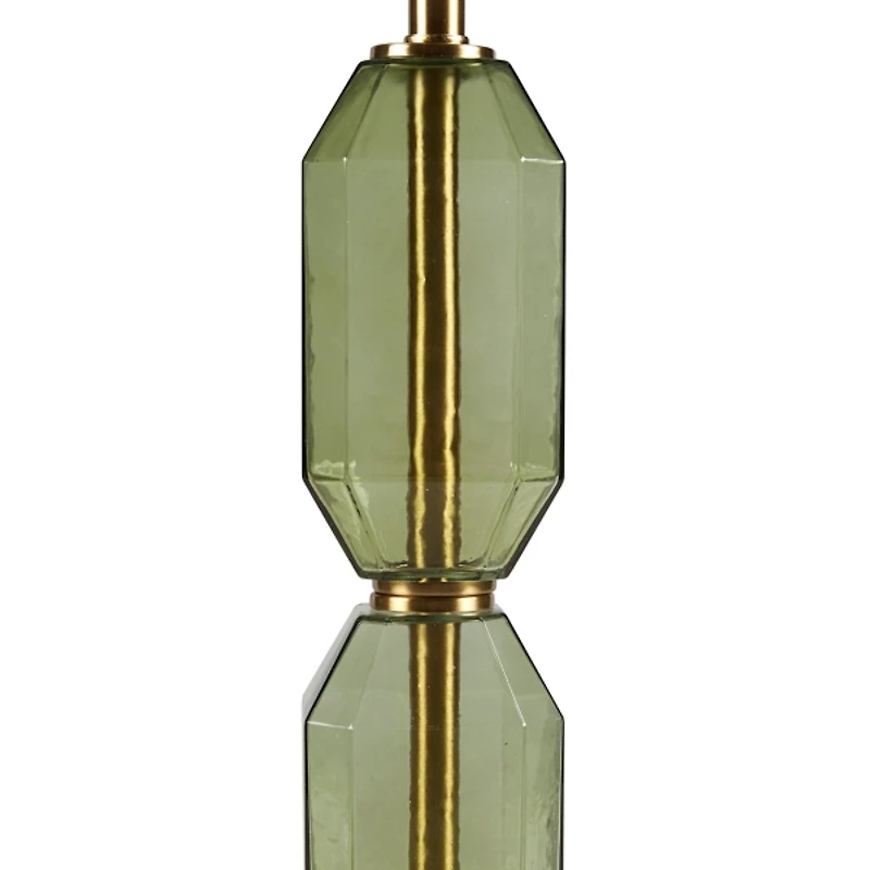 Green Zirconia Faceted Glass Table Lamp
