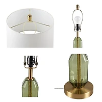 Green Zirconia Faceted Glass Table Lamp