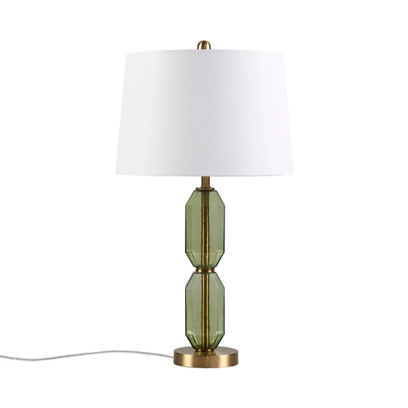 Green Zirconia Faceted Glass Table Lamp