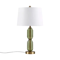 Green Zirconia Faceted Glass Table Lamp