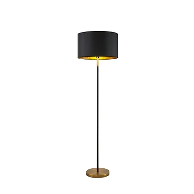 Hunts Black & Gold Metal Floor Lamp