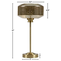 Lumivive Metallic Gold Glass Table Lamp