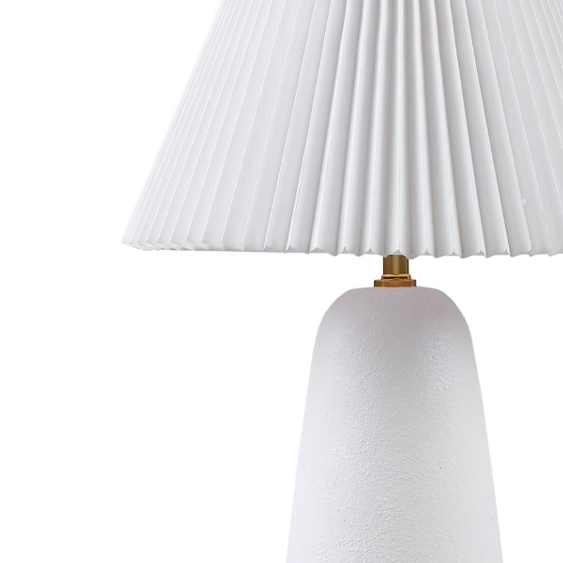Veluna White Textured Ceramic Table Lamp