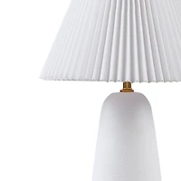 Veluna White Textured Ceramic Table Lamp