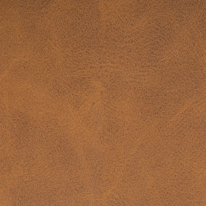 Rounded Caramel Faux Leather Storage Bench